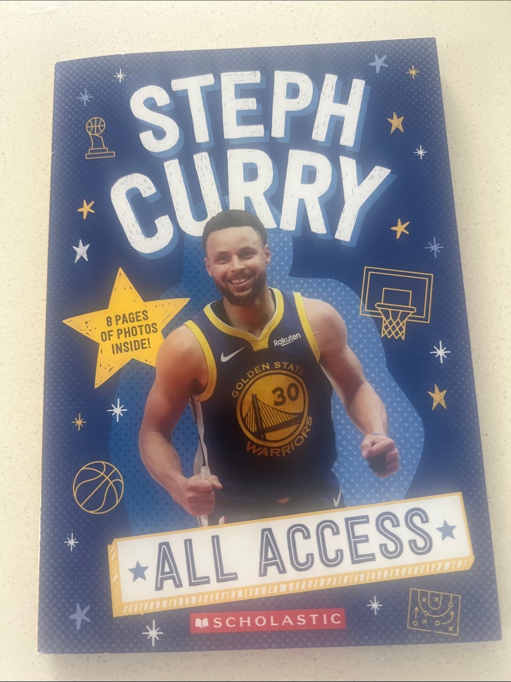 Scholastic Steph Curry Hardcover - Blue & Yellow Design
